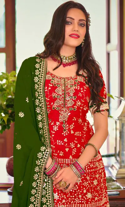 DS 1364 Maroon Color Faux Georgette Embroidery Work Salwar Suit Wedding, Party, Festive, Events Expected Delivery 4-6 Working Days @ 2299/- | Jump Suits, Salwar suit, Casual Suits, Creative suits, Designer Suits, Palazzo Suits, Party Wear Suits, Patiala Suits, Straight Suits