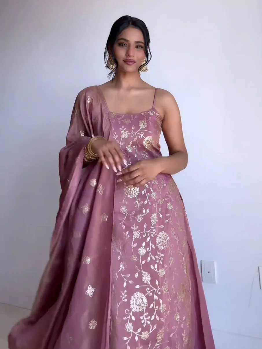 KD 1435 Pink Color Jimmy Chu Thread & Sequence Work Salwar Suit Casual, Party, Festive, Events Wedding Etc.  Expected Delivery 4-6 Working Days @1999/- Only | Jump Suits, Salwar suit, Casual Suits, Creative suits, Designer Suits, Palazzo Suits, Party Wear Suits, Straight Suits