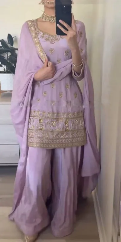 SRK 5144 Purple Color Heavy Faux Georgette Embroidery Sequence Work Salwar Suit Wedding, Party, Festive, Events Expected Delivery 4-6 Working Days @ 1950/- | Jump Suits, Salwar suit, Casual Suits, Creative suits, Designer Suits, Palazzo Suits, Party Wear Suits, Patiala Suits, Straight Suits