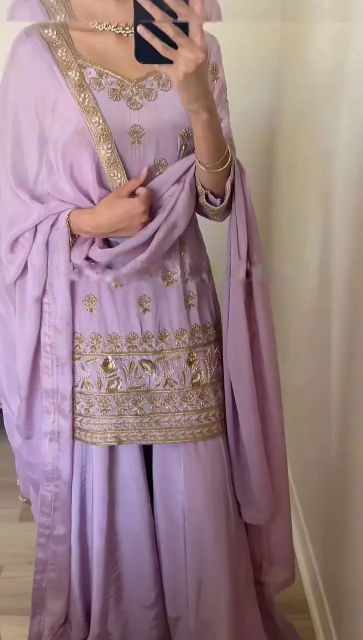 SRK 5144 Purple Color Heavy Faux Georgette Embroidery Sequence Work Salwar Suit Wedding, Party, Festive, Events Expected Delivery 4-6 Working Days @ 1950/- | Jump Suits, Salwar suit, Casual Suits, Creative suits, Designer Suits, Palazzo Suits, Party Wear Suits, Patiala Suits, Straight Suits