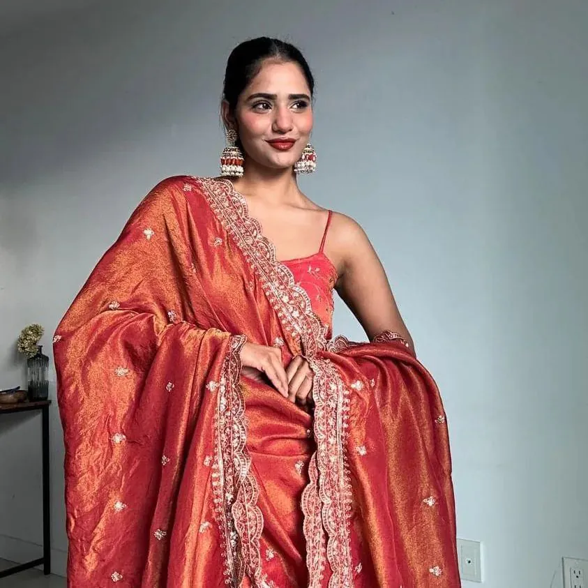 KD 1435 Red Color Jimmy Chu Thread & Sequence Work Salwar Suit Casual, Party, Festive, Events Wedding Etc.  Expected Delivery 4-6 Working Days @1999/- Only | Jump Suits, Salwar suit, Casual Suits, Creative suits, Designer Suits, Palazzo Suits, Party Wear Suits, Straight Suits