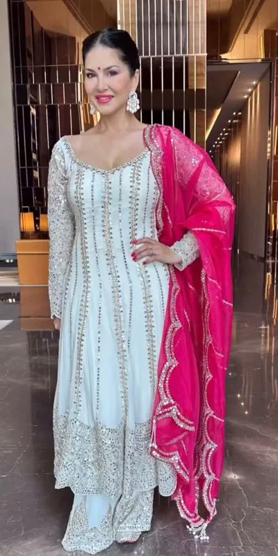 SSR 461 White Color Chinon Silk Embroidery Sequence Salwar Suit Wedding, Party, Festive, Events Expected Delivery 4-6 Working Days @ 2249/- Only | Salwar suit, Casual Suits, Creative suits, Designer Suits, Party Wear Suits, Straight Suits