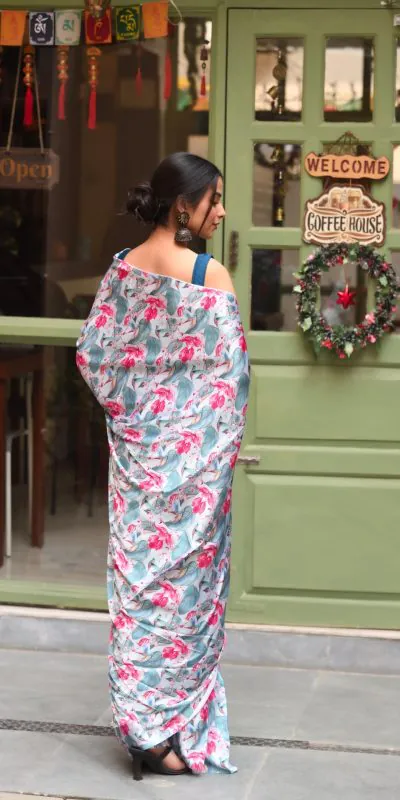 RM104 Ice Blue Color Heavy Devsena Soft Silk Digital Printed Saree Casual, Party Wear, Wedding, Events Etc Delivery Expected.4-6 Working Days 1499/- | Designer Sarees, Sarees, Bollywood Sarees, Creative Sarees, Embroidered Sarees, Ethnic Saree, Modern Digital sarees, Party Wear Sarees