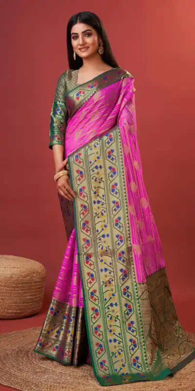 MB™️  3263 Pink Color Pure Lichi Silk Gold Zari Weaving Saree Casual, Wedding, Party, Festival, Events, Etc. Expected Delivery 4-6 Working Days @1599/- | Designer Sarees, Sarees, Bollywood Sarees, Creative Sarees, Embroidered Sarees, Ethnic Saree, Modern Digital sarees, Party Wear Sarees