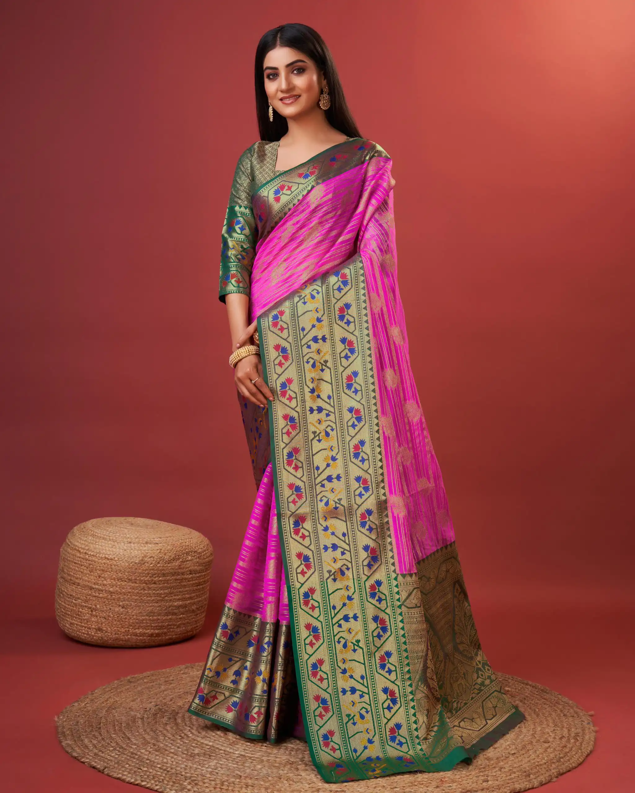 MB™️  3263 Pink Color Pure Lichi Silk Gold Zari Weaving Saree Casual, Wedding, Party, Festival, Events, Etc. Expected Delivery 4-6 Working Days @1599/- | Designer Sarees, Sarees, Bollywood Sarees, Creative Sarees, Embroidered Sarees, Ethnic Saree, Modern Digital sarees, Party Wear Sarees