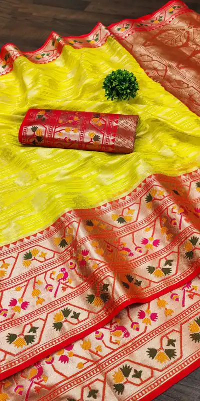 MB™️  3263 Yellow Color Pure Lichi Silk Gold Zari Weaving Saree Casual, Wedding, Party, Festival, Events, Etc. Expected Delivery 4-6 Working Days @1599/- | Designer Sarees, Sarees, Bollywood Sarees, Creative Sarees, Embroidered Sarees, Ethnic Saree, Modern Digital sarees, Party Wear Sarees