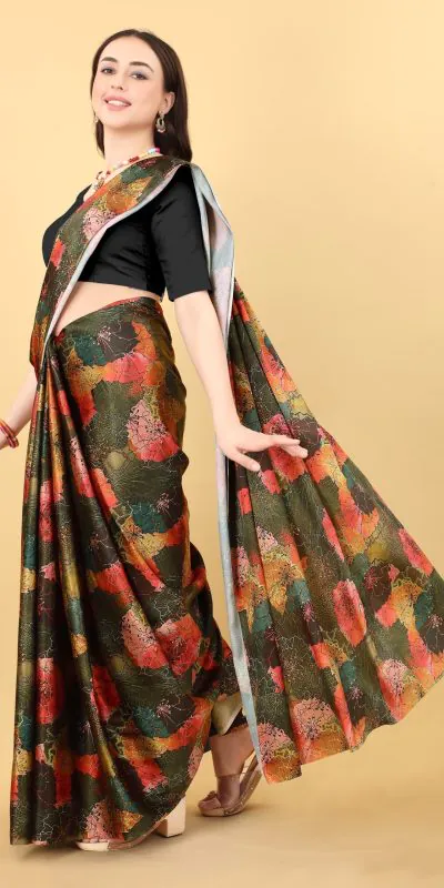 Veechis 107 Black Color Heavy Devsena Soft Silk Beautiful Digital Printed Saree Casual, Party Festive, Events Etc. Expected Delivery 4-6 Working Days @1499/ | Designer Sarees, Sarees, Bollywood Sarees, Creative Sarees, Embroidered Sarees, Modern Digital sarees, Party Wear Sarees