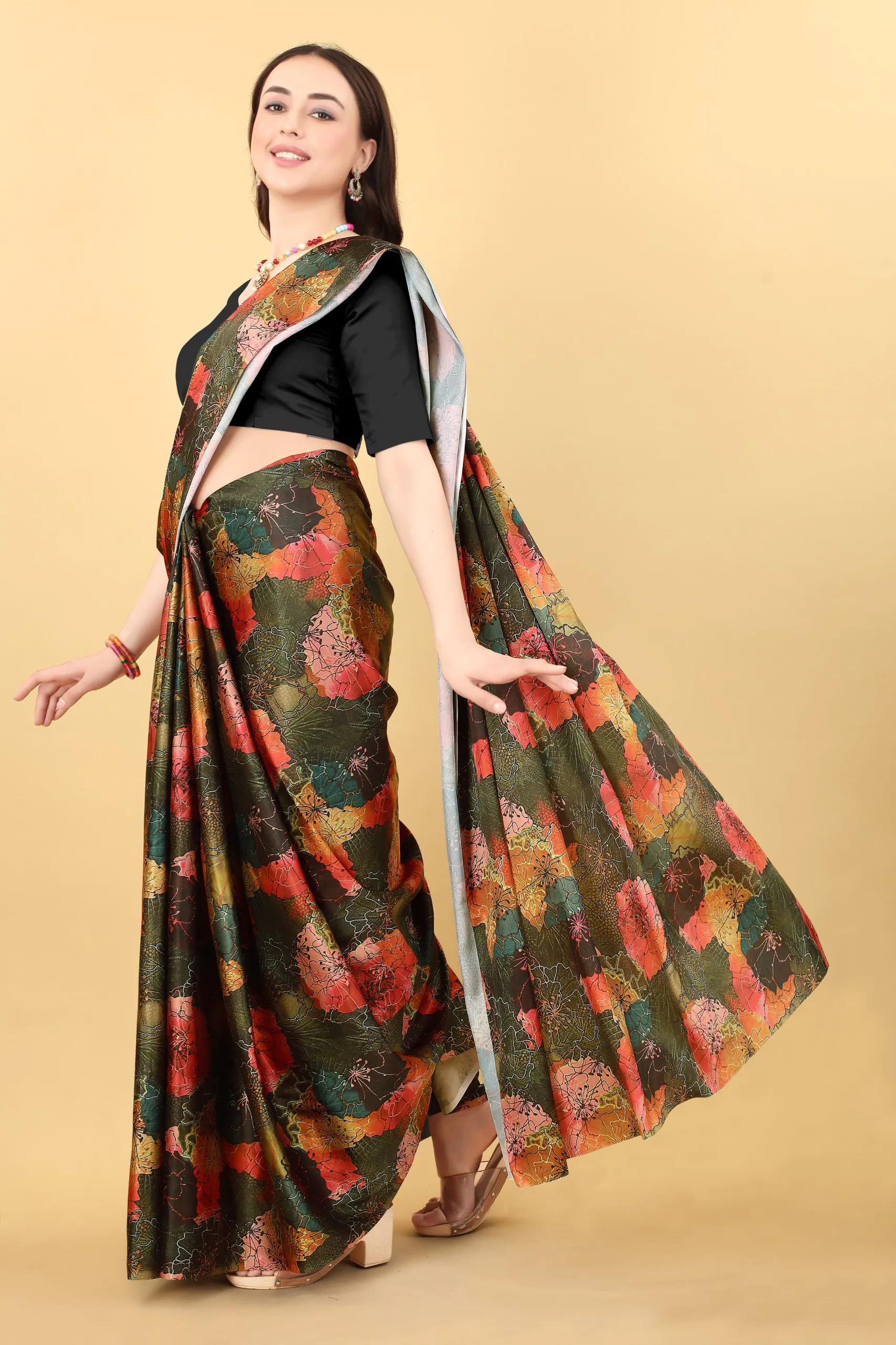 Veechis 107 Black Color Heavy Devsena Soft Silk Beautiful Digital Printed Saree Casual, Party Festive, Events Etc. Expected Delivery 4-6 Working Days @1499/ | Designer Sarees, Sarees, Bollywood Sarees, Creative Sarees, Embroidered Sarees, Modern Digital sarees, Party Wear Sarees
