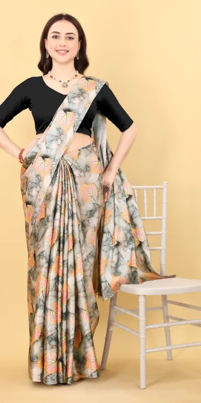 Veechis 107 Grey Color Heavy Devsena Soft Silk Beautiful Digital Printed Saree Casual, Party Festive, Events Etc. Expected Delivery 4-6 Working Days @1499/ | Designer Sarees, Sarees, Bollywood Sarees, Creative Sarees, Embroidered Sarees, Modern Digital sarees, Party Wear Sarees