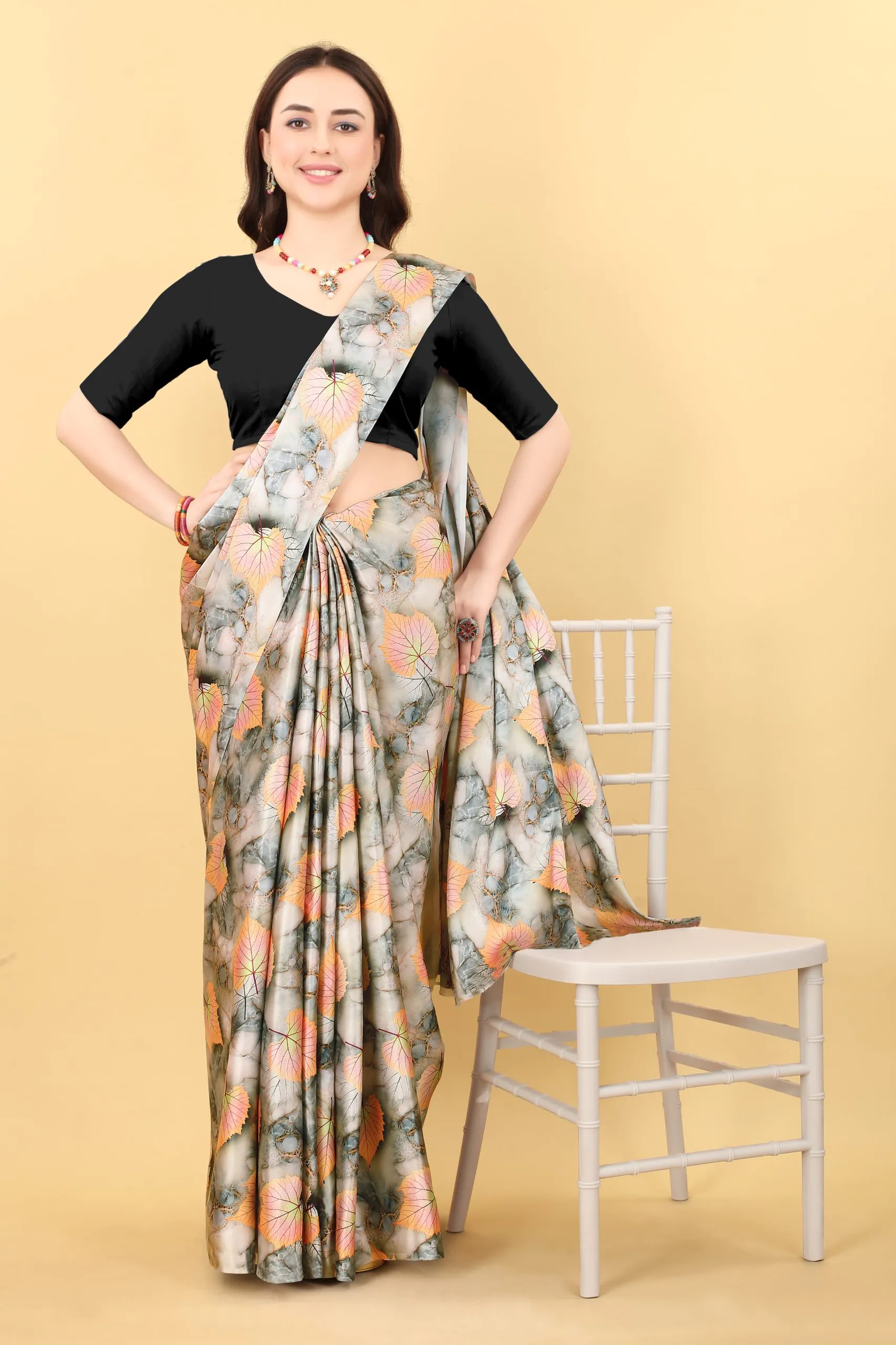 Veechis 107 Grey Color Heavy Devsena Soft Silk Beautiful Digital Printed Saree Casual, Party Festive, Events Etc. Expected Delivery 4-6 Working Days @1499/ | Designer Sarees, Sarees, Bollywood Sarees, Creative Sarees, Embroidered Sarees, Modern Digital sarees, Party Wear Sarees