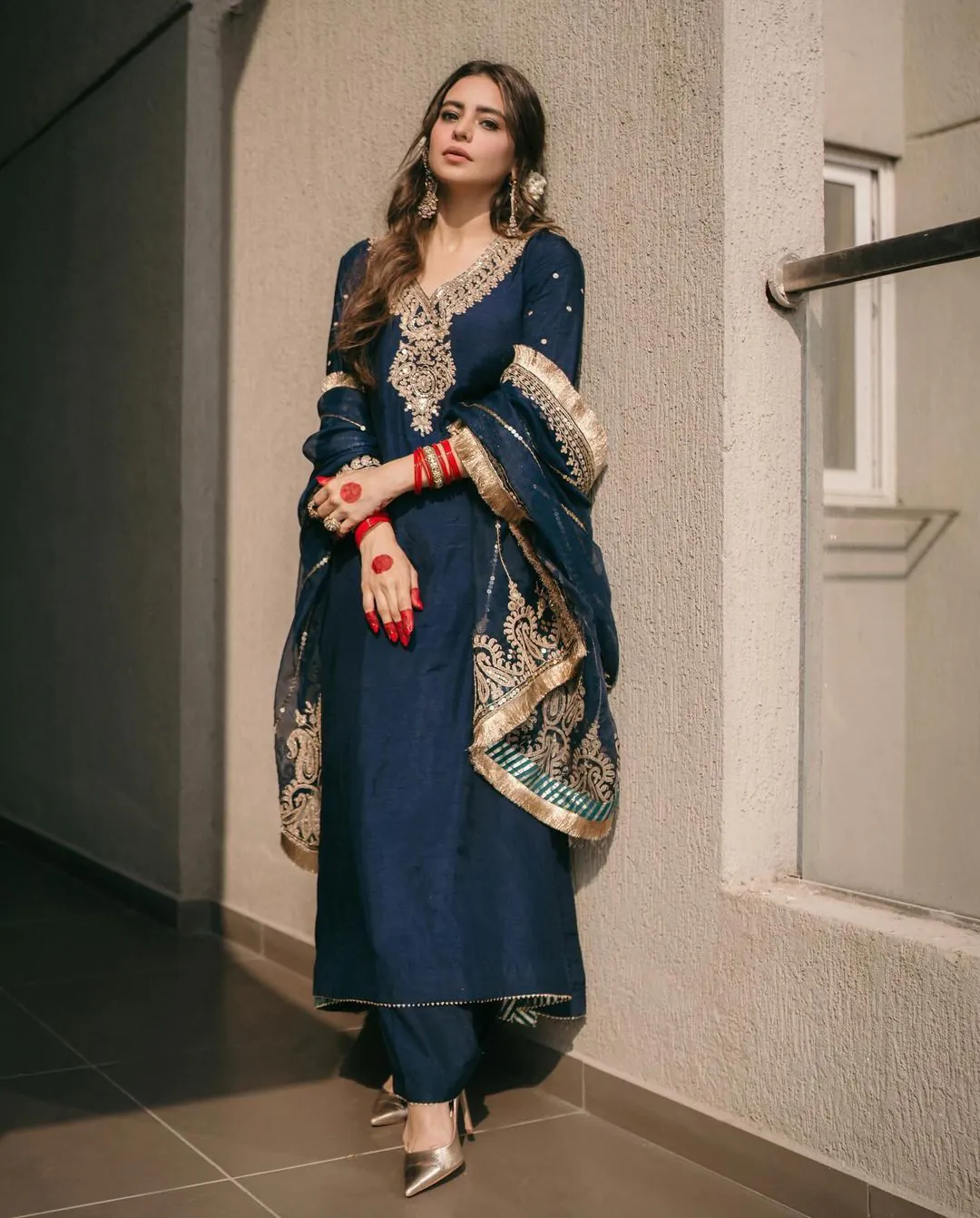 SRK 5153 Navy Blue Color Pure Chinnon Silk Embroidery Sequence Salwar Suit Wedding, Party, Festive, Events Expected Delivery 4-6 Working Days @ 1899/- | Jump Suits, Salwar suit, Casual Suits, Creative suits, Designer Suits, Palazzo Suits, Party Wear Suits, Patiala Suits, Straight Suits