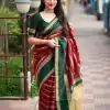 Mesmerizing Green Color Soft Lichi Silk Jacquard Rich Pallu Saree