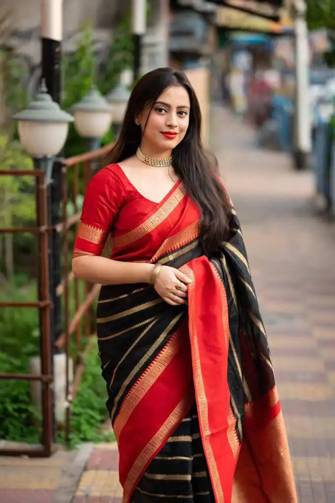 KP 5051 Red Color Soft Lichi Silk Jacquard Work Saree Rich Pallu Casual, Party Wear, Wedding, Events Etc. Expected Delivery 4-6 Working Days @1449/- | Designer Sarees, Sarees, Bollywood Sarees, Creative Sarees, Embroidered Sarees, Ethnic Saree, Modern Digital sarees, Party Wear Sarees