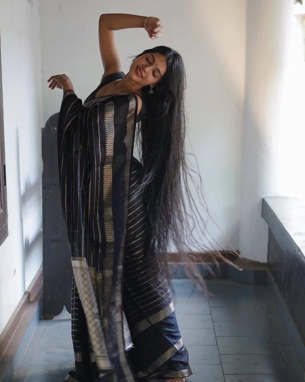 DDF Silver Black 2 Color Soft Lichi Silk Ordinary Design Saree Casual, Party Wear, Events, Festivals Wear Etc. Expected Delivery 4-6 Working Days 1399/- | Designer Sarees, Sarees, Bollywood Sarees, Creative Sarees, Embroidered Sarees, Ethnic Saree, Modern Digital sarees, Party Wear Sarees