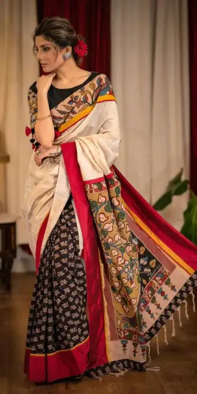 NT 324 Black And Cream Color Plain Linen Digital Printed Saree All Over Saree Events Casual Wedding Festive . Expected Delivery  4-6 Working Days @1450/- | Designer Sarees, Sarees, Bollywood Sarees, Creative Sarees, Embroidered Sarees, Ethnic Saree, Modern Digital sarees, Party Wear Sarees