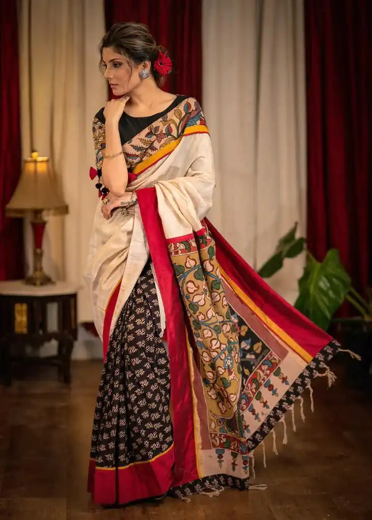 NT 324 Black And Cream Color Plain Linen Digital Printed Saree All Over Saree Events Casual Wedding Festive . Expected Delivery  4-6 Working Days @1450/- | Designer Sarees, Sarees, Bollywood Sarees, Creative Sarees, Embroidered Sarees, Ethnic Saree, Modern Digital sarees, Party Wear Sarees