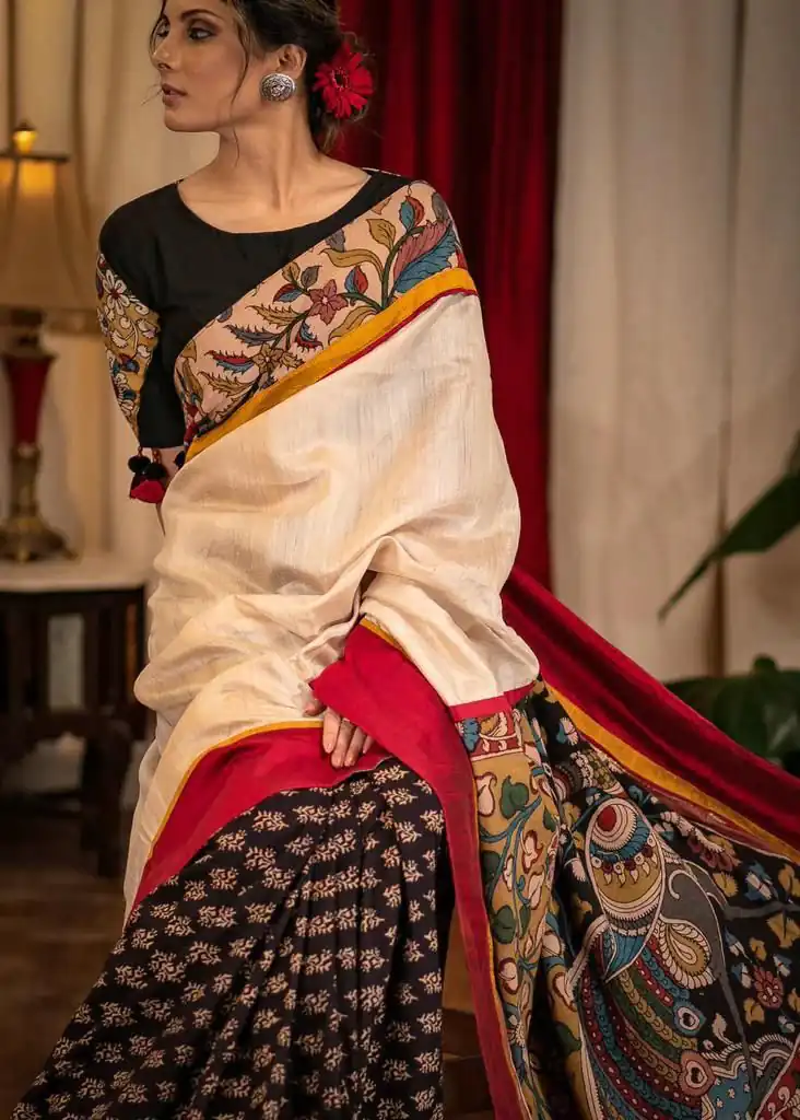 NT 324 Black And Cream Color Plain Linen Digital Printed Saree All Over Saree Events Casual Wedding Festive . Expected Delivery  4-6 Working Days @1450/- | Designer Sarees, Sarees, Bollywood Sarees, Creative Sarees, Embroidered Sarees, Ethnic Saree, Modern Digital sarees, Party Wear Sarees