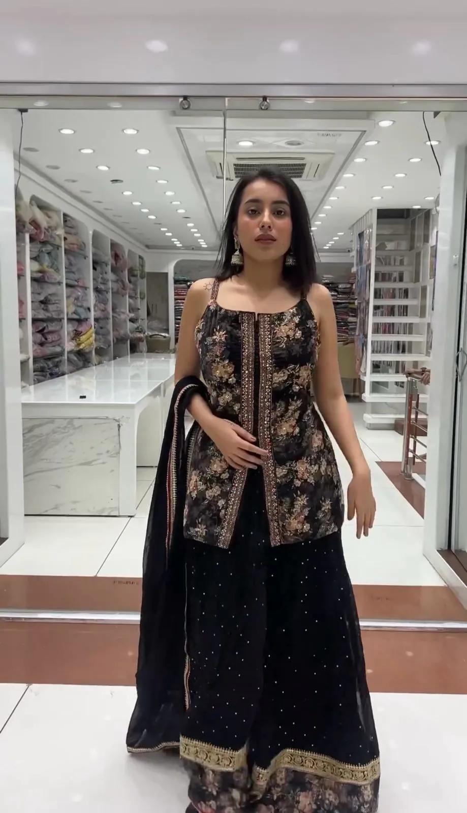 RTC 6466 Black Color Foix Georgette Rivet Moti Digital Printed Lehenga Choli Wedding, Party, Festive, Events Etc.   Expected Delivery 4-6 Working Days @2049/- | Lehenga, Bollywood Lehenga, Creative Lehenga, Designer Lehenga, Embroidered Lehenga, Party Wear Lehenga