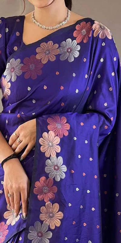 DDF 127 Blue Color Soft Lichi Silk Ordinary Design Rich Pallu Saree Casual, Party Wear, Events, Festivals Etc. Expected Delivery 4-6 Working Days 1499/- | Designer Sarees, Sarees, Bollywood Sarees, Creative Sarees, Embroidered Sarees, Ethnic Saree, Modern Digital sarees, Party Wear Sarees