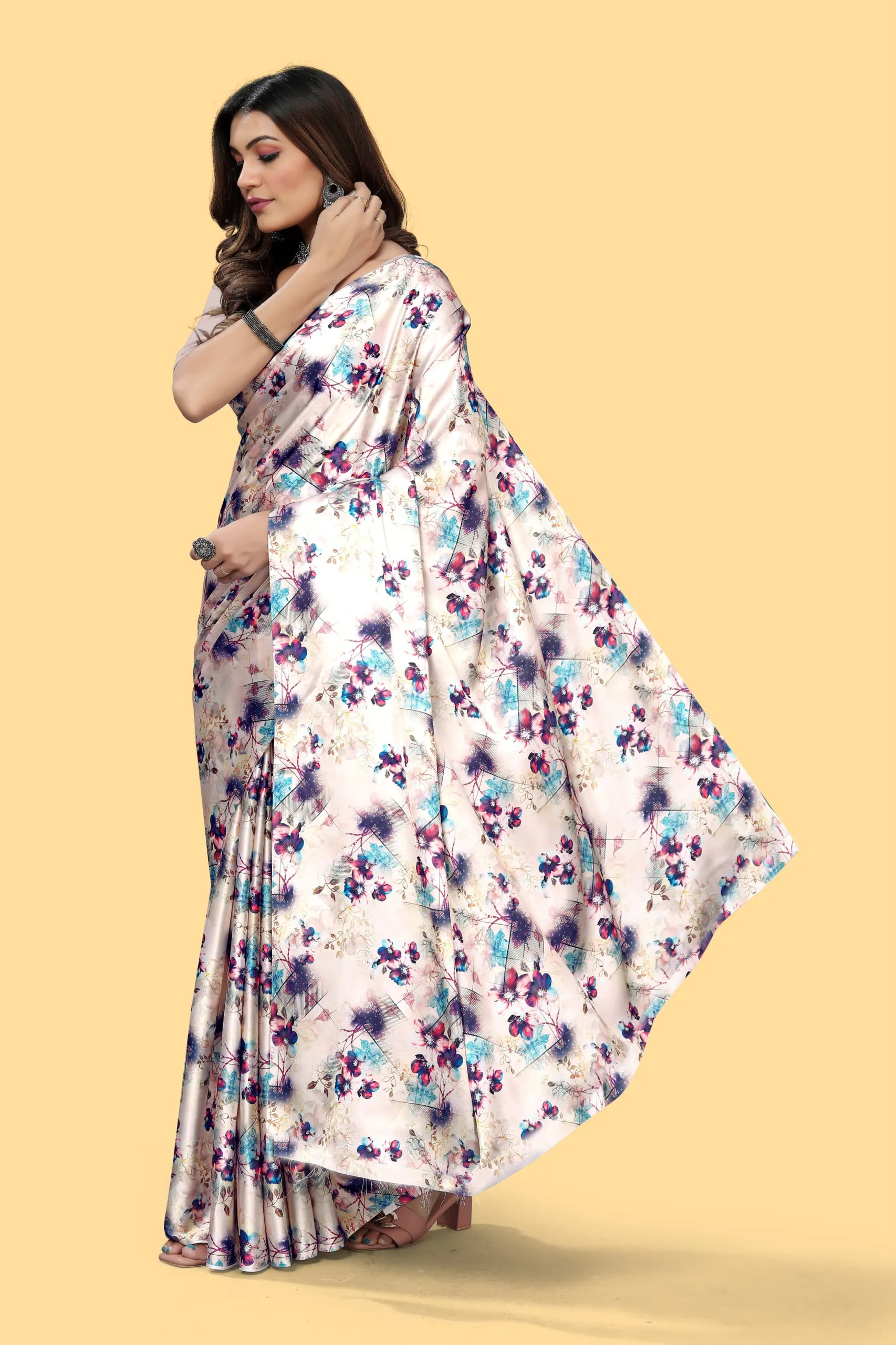 Veechis 4D Purple Color Heavy Devsena Soft Silk Beautiful Digital Printed Saree Casual, Party Festive, Events. Expected Delivery 4-6 Working Days @1499 | Designer Sarees, Sarees, Bollywood Sarees, Creative Sarees, Embroidered Sarees, Modern Digital sarees, Party Wear Sarees