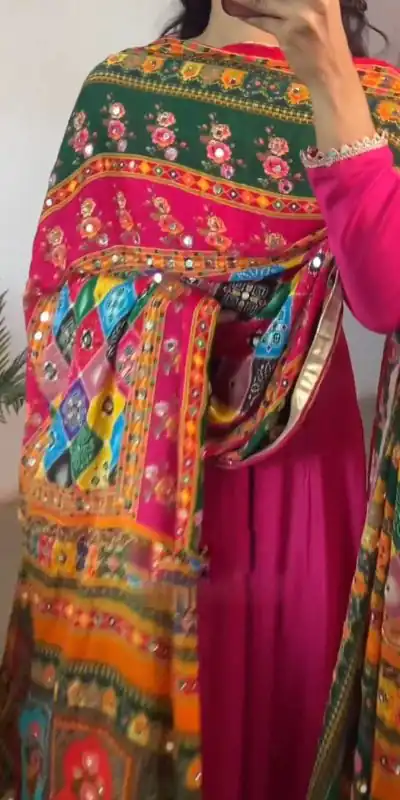 RTC 5614 RedMaliy Satin Digital Print Real Mirror Dupatta Anarkali Suit Casual, Wedding, Party, Festive, Events. Expected Delivery 4-6 Working Days @1999 | Anarkali Suits, Bollywood Anarkali, Creative-Anarkali, Designer Anarkali, Embroidered Anarkali, Party Wear Anarkali