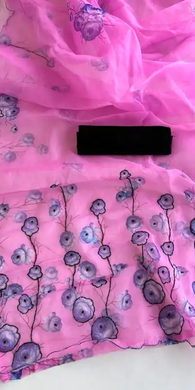 SF Fresh Magenta Color Organza beautiful floral Digital Print Saree Casual, Wedding, Festive, Events Etc. Expected Delivery  4-6 Working Days @1799/- | Designer Sarees, Sarees, Bollywood Sarees, Creative Sarees, Embroidered Sarees, Ethnic Saree, Modern Digital sarees, Party Wear Sarees