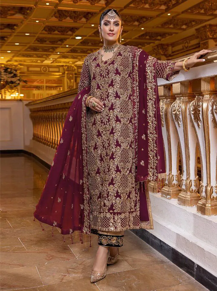 FC 119 Maroon Georgette Coding Sequence Embroidery With Stone Work Kurti Wedding, Party, Festive, Events Etc. Expected Delivery 4-6 Working Days  @2099 | Kurti, Bollywood Kurti, Creative Kurtis, Designer Kurti, Party Wear Kurti, Selfie Kurti