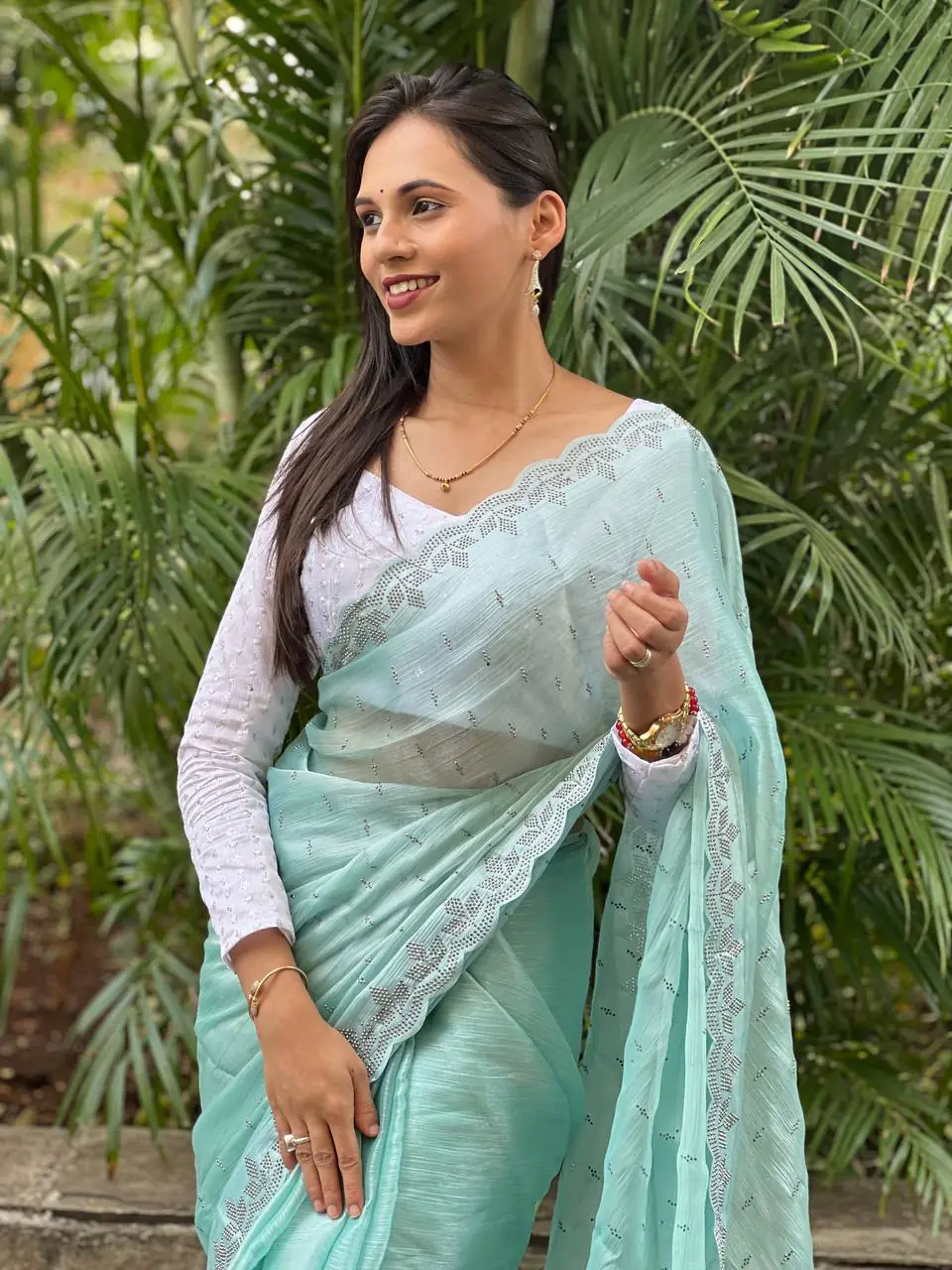 DDH Burbary Blue  Color Shining Diamond Work All Over Saree Events Casual, Wedding, Festive, Events Etc. Expected Delivery  4-6 Working Days @1850/- | Designer Sarees, Sarees, Bollywood Sarees, Creative Sarees, Embroidered Sarees, Ethnic Saree, Modern Digital sarees, Party Wear Sarees