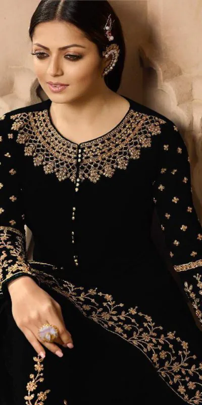 LT NITYA 3803 Black Color Georgette With Cording Work Sharara Suit Wedding, Festive, Party Events Etc. Expected Delivery 4-6 Working Days @1949/- | Jump Suits, Salwar suit, Casual Suits, Creative suits, Designer Suits, Palazzo Suits, Party Wear Suits, Patiala Suits, Straight Suits