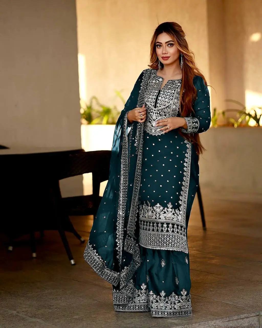 SSR 449 Green Color Georgette Embroidery Sequence Salwar Suit Wedding, Party, Festive, Events Expected Delivery 4-6 Working Days @ 2049/- Only | Salwar suit, Casual Suits, Creative suits, Designer Suits, Party Wear Suits, Straight Suits