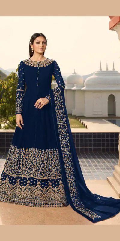 LT NITYA 3803 Navy Blue Color Georgette With Cording Work Sharara Suit Wedding, Festive, Party Events Etc. Expected Delivery 4-6 Working Days @1949/- | Jump Suits, Salwar suit, Casual Suits, Creative suits, Designer Suits, Palazzo Suits, Party Wear Suits, Patiala Suits, Straight Suits