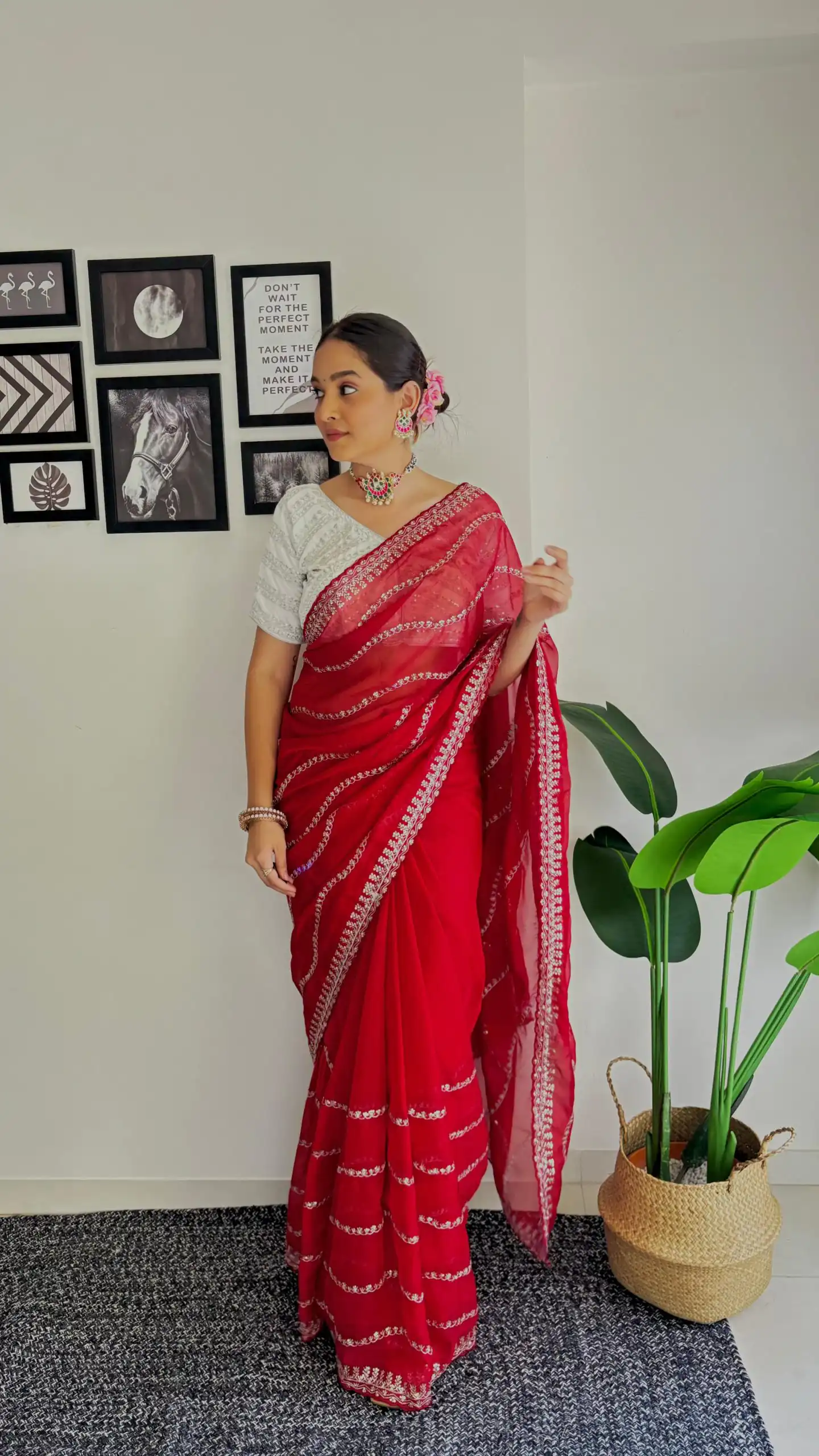AC BROWNIE Red Color Soft Organza Zari With Sequence Saree Blouse :Heavy Velvet   Casual, Wedding, Festive, Events Expected Delivery 4-6 Working Days @1999 | Designer Sarees, Sarees, Bollywood Sarees, Creative Sarees, Embroidered Sarees, Ethnic Saree, Modern Digital sarees, Party Wear Sarees