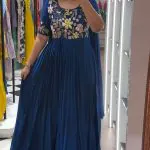 MF 499 Royal Blue Color Faux Georgette Multi-Thread Embroidered Work Anarkali Suit Wedding, Party, Festive, Events Etc. Expected 4-6 Working Days @1599/- | Anarkali Suits, Bollywood Anarkali, Creative-Anarkali, Designer Anarkali, Embroidered Anarkali, Party Wear Anarkali