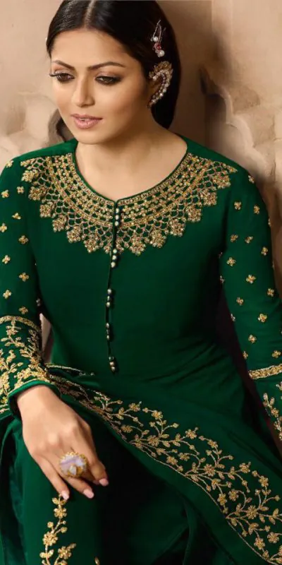 LT NITYA 3803 Stone Green Color Georgette With Cording Work Sharara Suit Wedding, Festive, Party Events Etc. Expected Delivery 4-6 Working Days @1949/- | Jump Suits, Salwar suit, Casual Suits, Creative suits, Designer Suits, Palazzo Suits, Party Wear Suits, Patiala Suits, Straight Suits