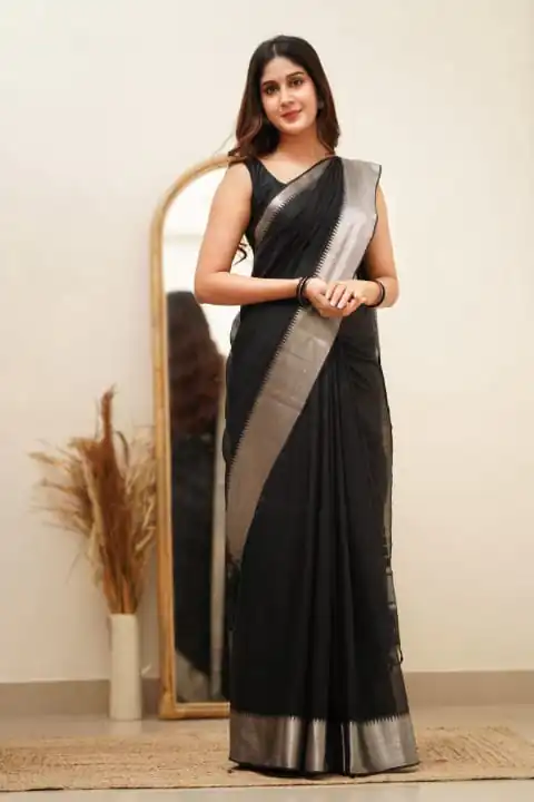 DDF Silver Black 3 Color Banarasi Soft Silk Ordinary Design Saree Casual, Party Wear, Events, Festivals Wear Etc. Expected Delivery 4-6 Working Days 1399/- | Designer Sarees, Sarees, Bollywood Sarees, Creative Sarees, Embroidered Sarees, Ethnic Saree, Modern Digital sarees, Party Wear Sarees