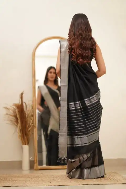 DDF Silver Black 3 Color Banarasi Soft Silk Ordinary Design Saree Casual, Party Wear, Events, Festivals Wear Etc. Expected Delivery 4-6 Working Days 1399/- | Designer Sarees, Sarees, Bollywood Sarees, Creative Sarees, Embroidered Sarees, Ethnic Saree, Modern Digital sarees, Party Wear Sarees
