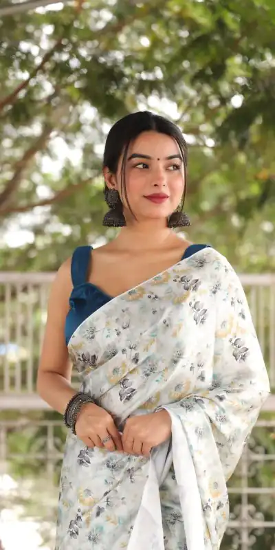 RM102 Light Grey Color Heavy Devsena Soft Silk Digital Printed Saree Casual, Party Wear, Wedding, Events Etc Delivery Expected.4-6 Working Days 1499/- | Designer Sarees, Sarees, Bollywood Sarees, Creative Sarees, Embroidered Sarees, Ethnic Saree, Modern Digital sarees, Party Wear Sarees