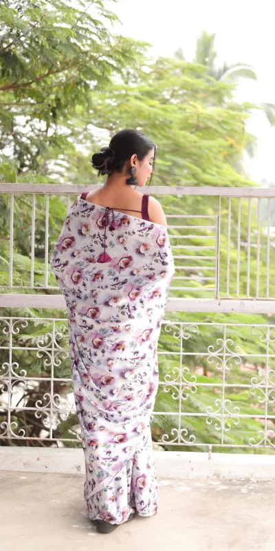 RM102  White Color Heavy Devsena Soft Silk Digital Printed Saree Casual, Party Wear, Wedding, Events Etc Delivery Expected.4-6 Working Days 1499/- | Designer Sarees, Sarees, Bollywood Sarees, Creative Sarees, Embroidered Sarees, Ethnic Saree, Modern Digital sarees, Party Wear Sarees