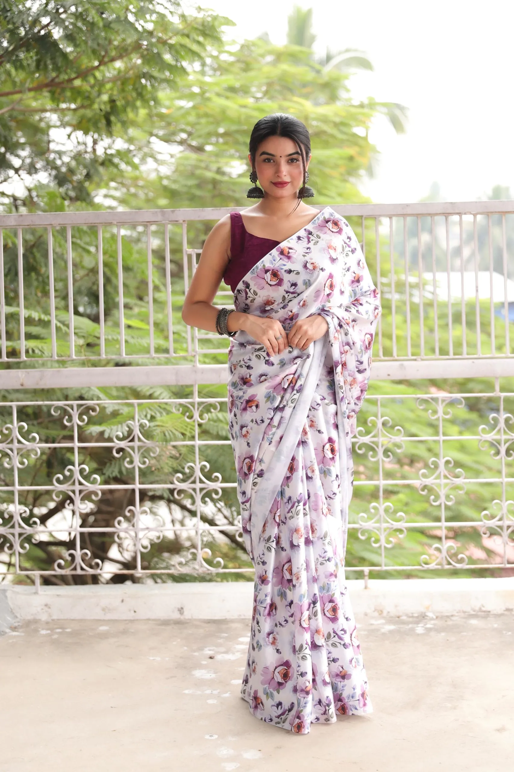 RM102  White Color Heavy Devsena Soft Silk Digital Printed Saree Casual, Party Wear, Wedding, Events Etc Delivery Expected.4-6 Working Days 1499/- | Designer Sarees, Sarees, Bollywood Sarees, Creative Sarees, Embroidered Sarees, Ethnic Saree, Modern Digital sarees, Party Wear Sarees