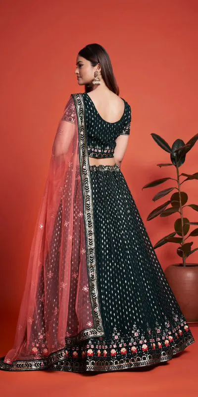 RC 247 Black Color Heavy Georgette Embroidery Sequins Lehenga Choli Casual, Party Wedding, Festive, Events Etc. Delivery  4-6 Working Days 4999/- | Lehenga, Bollywood Lehenga, Creative Lehenga, Designer Lehenga, Embroidered Lehenga, Party Wear Lehenga