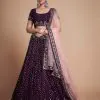 Sightly Coffee Color Georgette Embroidery Sequins Lehenga Choli