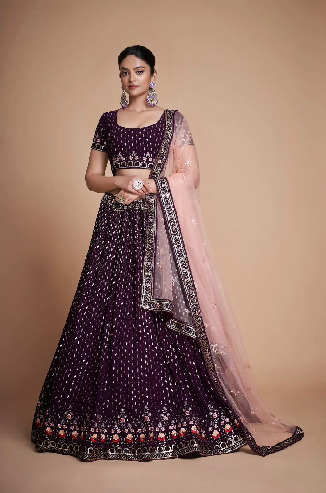 RC 247 Coffee Color Heavy Georgette Embroidery Sequins Lehenga Choli Casual, Party Wedding, Festive, Events Etc. Delivery  4-6 Working Days 4999/- | Lehenga, Bollywood Lehenga, Creative Lehenga, Designer Lehenga, Embroidered Lehenga, Party Wear Lehenga