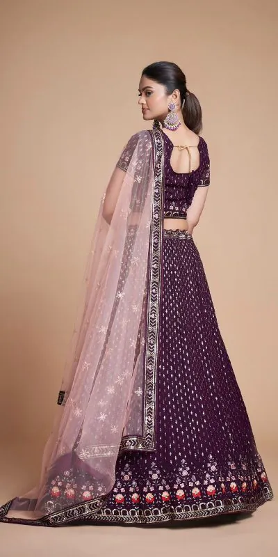 RC 247 Coffee Color Heavy Georgette Embroidery Sequins Lehenga Choli Casual, Party Wedding, Festive, Events Etc. Delivery  4-6 Working Days 4999/- | Lehenga, Bollywood Lehenga, Creative Lehenga, Designer Lehenga, Embroidered Lehenga, Party Wear Lehenga