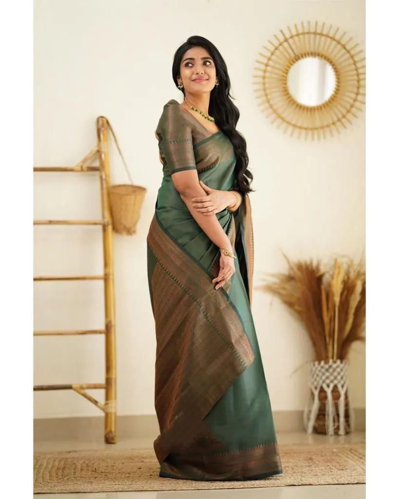 KP 4068 Green Color Soft Lichi Silk Cloth Rich Pallu All Over Saree Events Casual, Wedding, Festive, Events Etc. Expected Delivery 4-6 Working Days @1349/- | Designer Sarees, Sarees, Bollywood Sarees, Creative Sarees, Embroidered Sarees, Ethnic Saree, Modern Digital sarees, Party Wear Sarees