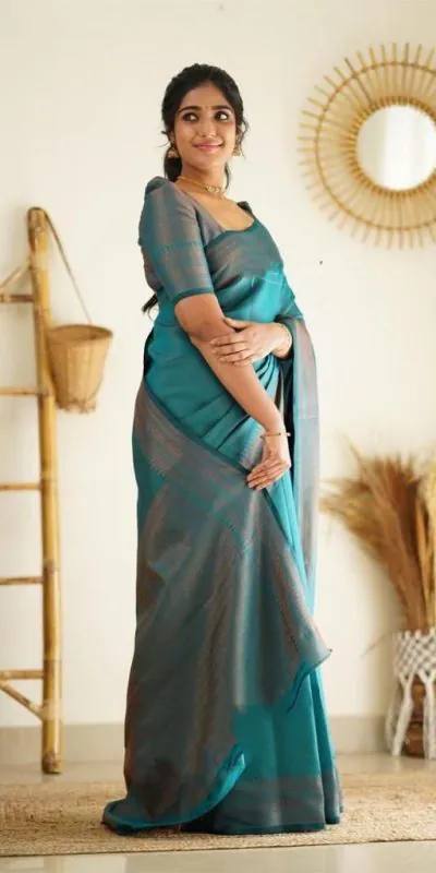 KP 4068 Peacock Blue Color Soft Lichi Silk Cloth Rich Pallu All Over Saree Events Casual, Wedding, Festive, Events Expected Delivery 4-6 Working Days @1349/ | Designer Sarees, Sarees, Bollywood Sarees, Creative Sarees, Embroidered Sarees, Ethnic Saree, Modern Digital sarees, Party Wear Sarees