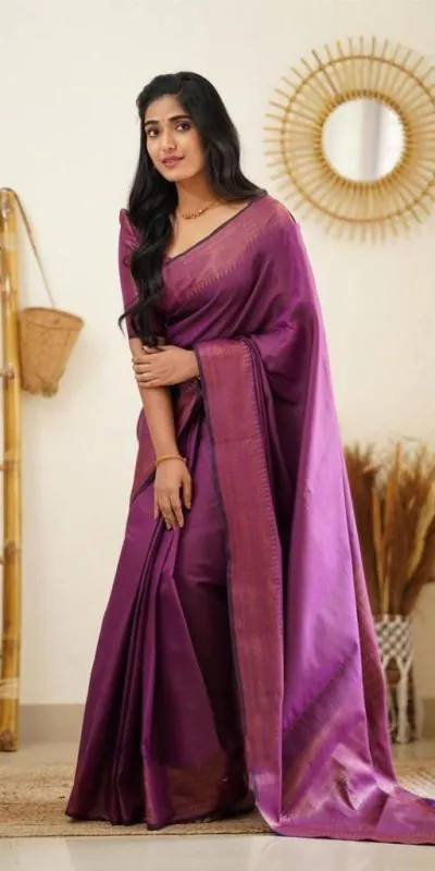 KP 4068 Purple Color Soft Lichi Silk Cloth Rich Pallu All Over Saree Events Casual, Wedding, Festive, Events Etc. Expected Delivery 4-6 Working Days @1349/- | Designer Sarees, Sarees, Bollywood Sarees, Creative Sarees, Embroidered Sarees, Ethnic Saree, Modern Digital sarees, Party Wear Sarees