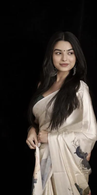 RM101 Cream Color Heavy Devsena Soft Silk Digital Printed Saree Casual, Party Wear, Wedding, Events Etc Delivery Expected.4-6 Working Days 1499/- | Designer Sarees, Sarees, Bollywood Sarees, Creative Sarees, Embroidered Sarees, Ethnic Saree, Modern Digital sarees, Party Wear Sarees