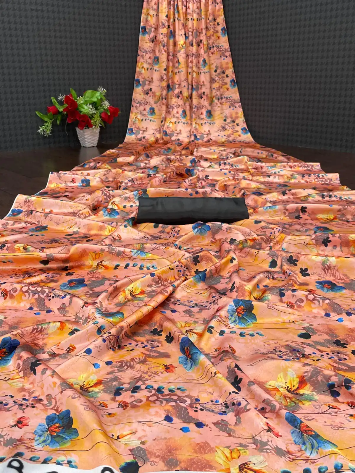 Veechis 6001 Orange Heavy Devsena Soft Silk Saree Digital Print Saree Casual, Party , Festive, Events Etc. Expected Delivery 4-6 Working Days @1499 | Designer Sarees, Sarees, Bollywood Sarees, Creative Sarees, Embroidered Sarees, Modern Digital sarees, Party Wear Sarees