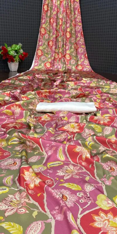 Veechis 6001 Red Heavy Devsena Soft Silk Saree Digital Print Saree Casual, Party , Festive, Events Etc. Expected Delivery 4-6 Working Days @1499 | Designer Sarees, Sarees, Bollywood Sarees, Creative Sarees, Embroidered Sarees, Modern Digital sarees, Party Wear Sarees