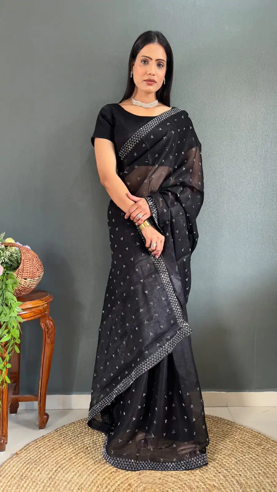 JM Frenki Black Color Pure Satara Heavy Siloski Dimond Work Saree Casual, Wedding, Festive, Events . Expected Delivery  4-6 Working Days @1649/- | Designer Sarees, Sarees, Bollywood Sarees, Creative Sarees, Embroidered Sarees, Ethnic Saree, Modern Digital sarees, Party Wear Sarees